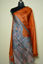 Picture of Copper and Ivory White Tussar Silk Meenakari Print Dupatta