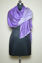 Picture of Lavender and White Plain Viscose Reversible Designer Stole