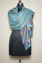 Picture of Beige and Sea Blue Stripes Viscose Designer Stole