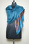 Picture of Peacock Blue and Black Viscose Swarovski Designer Stole