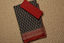 Picture of Black and Red Bagru Print Munga Kota Doria Cotton Saree