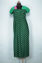 Picture of Dark Green and Sea Green Full Length Polka Dots Elastic Cotton Nighty