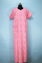 Picture of White and Pink Full Length Printed Cotton Nighty