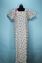 Picture of White with Grey and Black Floral Printed Full Length Cotton Nighty