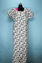 Picture of White with Grey and Black Floral Printed Full Length Cotton Nighty