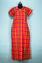 Picture of Red Full Length Geomatric Design Cotton Slim Fit Nighty