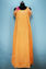 Picture of Yellow and White Sleeveless Floral Printed Full Length Cotton Nighty