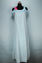 Picture of White and Blue Sleeveless Stripes Full Length Cotton Nighty