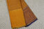 Picture of Mustard Yellow and Royal Blue Stripes Mangalagiri Silk Saree