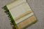 Picture of  Ivory White and Green Pure Kanchi Silk Cotton Saree