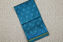 Picture of Peacock Blue Handblock Print Mulberry Silk Saree with Small Zari Border.