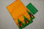 Picture of Mustard Yellow and Green Pochampally Single Ikkat Silk Saree
