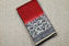 Picture of Brick Red and Beige Handblock Print Chanderi Silk Saree with Small Zari Border