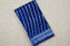 Picture of Indigo Dabu Print Chanderi Silk Saree with Small Zari Border