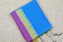 Picture of Peacock Blue and Yellow Handloom Silk Saree