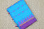 Picture of Sky Blue and Pink Pure Cotton saree with Allover Butta and Temple Border