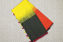Picture of "Yellow, Red and Black Pure Cotton saree with Ganga Jamuna Checks Border"
