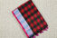 Picture of Beige with Red and Bottle Green Checks Pure Cotton saree with Silver Zari Border