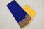 Picture of "Navy Blue and Mustard Yellow with Rich Pallu and 6 Inch Mango, Rudraksha and Peacock Border Pure Kanchi Cotton saree"