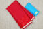 Picture of Red Aari Embroidery Work Kota Doria Silk Cotton Saree