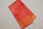 Picture of Brick Red Plain Pure Muga Tussar Silk Saree with Gold Zari Border