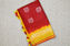 Picture of Red and Mustard Yellow Batik Print Bhagalpuri Silk Saree