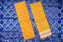 Picture of Prussian Blue and Mustard Yellow 3 Piece Tie and Dye Zari Bandhani Cotton Dress Material