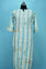 Picture of Sea Green and White Stripes Cotton Embroided Kurti