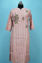 Picture of Onion Pink and White Stripes Cotton Embroided Kurti