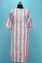 Picture of Onion Pink and White Stripes Cotton Embroided Kurti