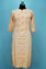 Picture of Melon Orange and White Printed Rayon Embroided Kurti