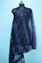 Picture of Black Self Stripes Bhagalpuri Silk Dupatta
