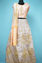 Picture of Baby Pink and Sweet Grey Embroidery Work 3 Piece Silk Crop Top Set with Designer Dupatta