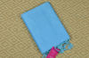 Picture of Sky Blue Plain Mangalagiri Silk Saree