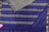 Picture of Grey and Royal Blue Small Zari Border Mangalagiri Silk Saree