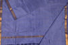 Picture of Denim Blue Small Zari Border with Butta Mangalagiri Silk Saree