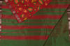 Picture of Red and Green Printed Small Zari Border Mangalagiri Silk Saree