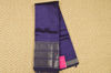 Picture of Navy Blue Mangalagiri Silk Saree with Silver Kanchi Zari Border