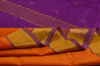 Picture of Orange and Purple Double Weave Butta Mangalagiri Silk Saree