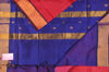 Picture of Red and Royal Blue Double Weave Butta Mangalagiri Silk Saree