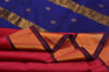 Picture of Red and Royal Blue Double Weave Butta Mangalagiri Silk Saree