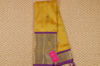 Picture of Yellow and Magenta Allover Zari Butta Mangalagiri Silk Saree with Rich Pallu and Big Kanchi Border