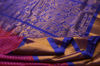 Picture of Pink and Royal Blue Gold Zari Checks Mangalagiri Silk Saree with Rich Pallu