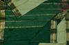 Picture of Pista Green and Bottle Green Pure Mysore Crepe Silk Saree with Plain Body and Zari Woven Border