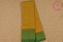 Picture of Yellow and Green Mangalagiri Missing Checks Handloom Cotton Saree with Temple Border