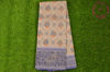 Picture of Nude and Violet Printed Mangalagiri Handloom Cotton Saree with Temple Border