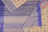 Picture of Nude and Violet Printed Mangalagiri Handloom Cotton Saree with Temple Border