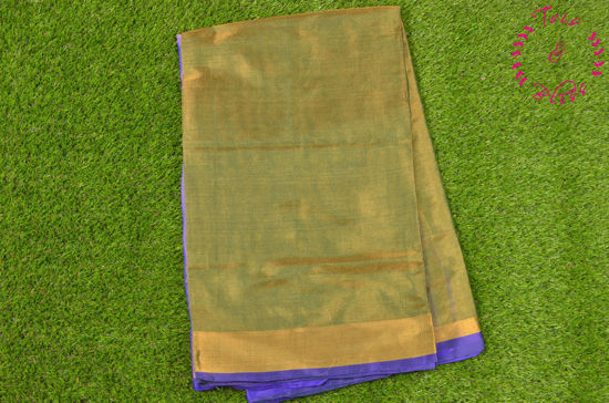 Picture of Green and Violet Uppada Full Tissue Silk Saree