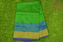 Picture of Green and Violet Plain Uppada Silk Saree with Double Border