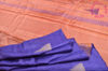 Picture of Violet and Coral Peach Banana Silk Saree with Butta